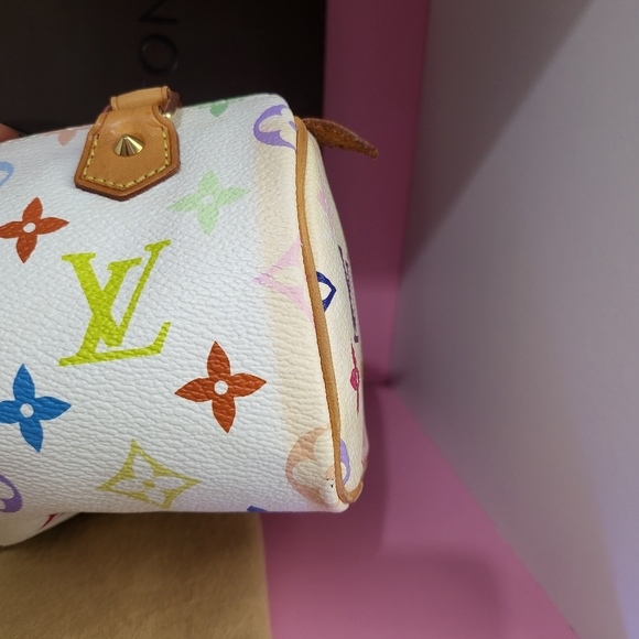 ♡ Louis Vuitton White Multicolor Mini Speedy ♡ - Picture 6 of 10